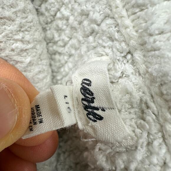 Aerie Sweatpants Women's Large Gray Textured Knit Wide Leg Flared Loose Baggy - Picture 8 of 10